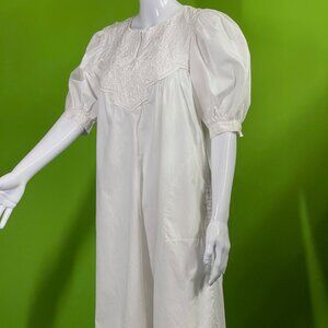 Maskit Israel Vintage Authentic Hand Embroidered Dress Evening Gown 1950 Medium